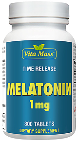 Melatonin 1 mg - TR Time Release - 300 Tablets