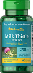 Milk Thistle - Silymarin 250 mg 100 Capsules